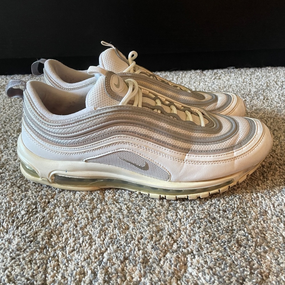 Nike Air Max 97 Cream and Gray Sneakers